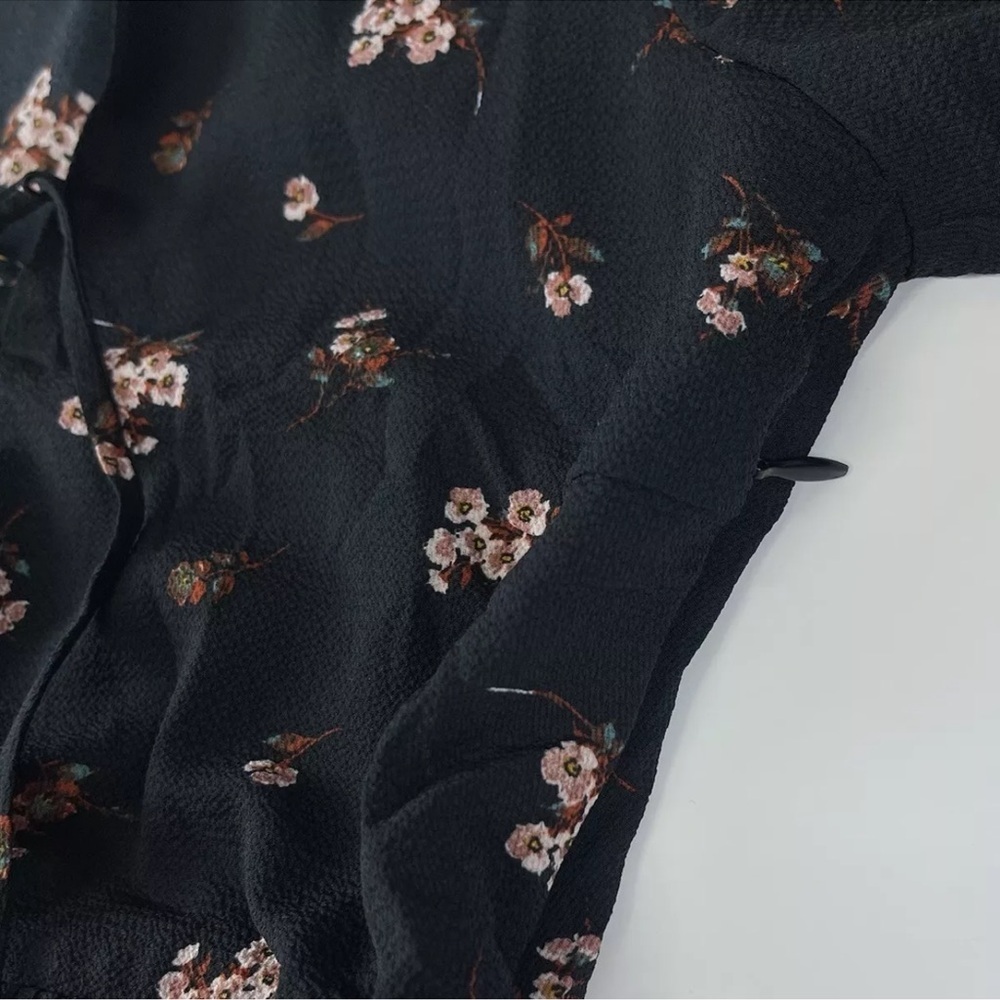Lush Dress Womens Small Black Ditsy Floral Long - Picture 8 of 13